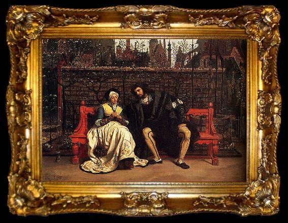 framed  James Joseph Jacques Tissot Faust and Marguerite in the Garden, ta009-2